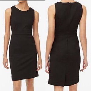 NWT J. Crew Black Ponte Sleeveless Work Dress